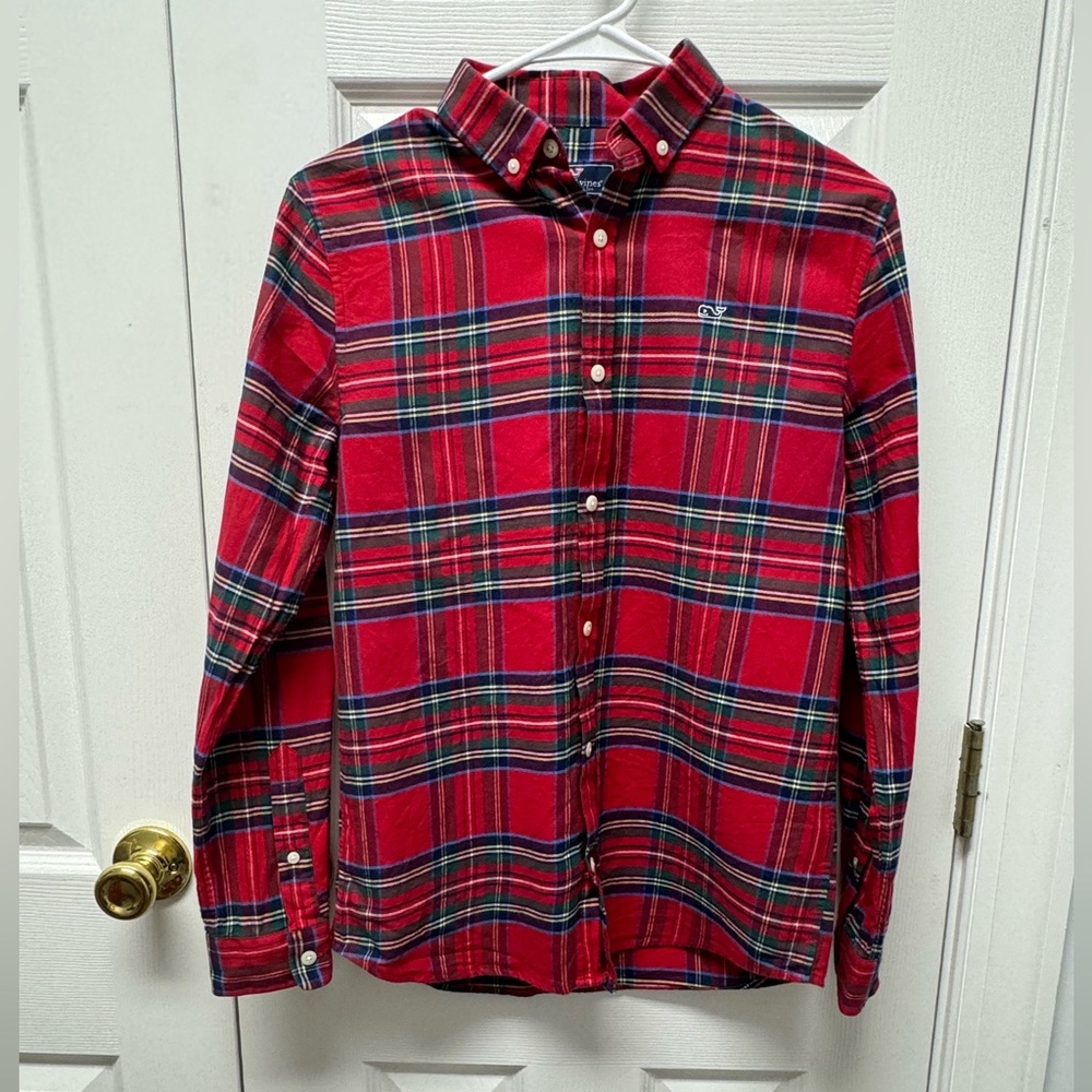 Vineyard Vines Boys Plaid Flannel Shirt